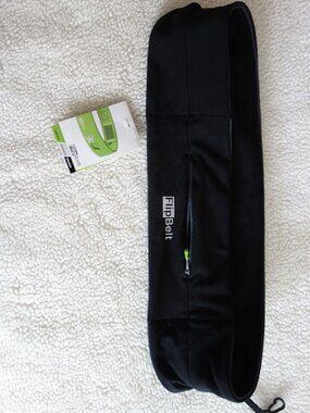 NWT FLIPBELT by Level Terrain Black Running Hiking Travel Biking Belt w/ Pockets